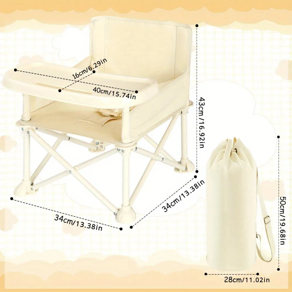 Stylish and Durable High Chair with Adjustable Footrest and Detachable Cushion for Comfortable Feeding