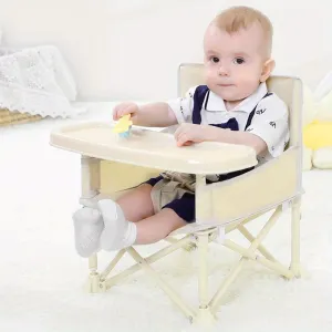 Stylish and Durable High Chair with Adjustable Footrest and Detachable Cushion for Comfortable Feeding