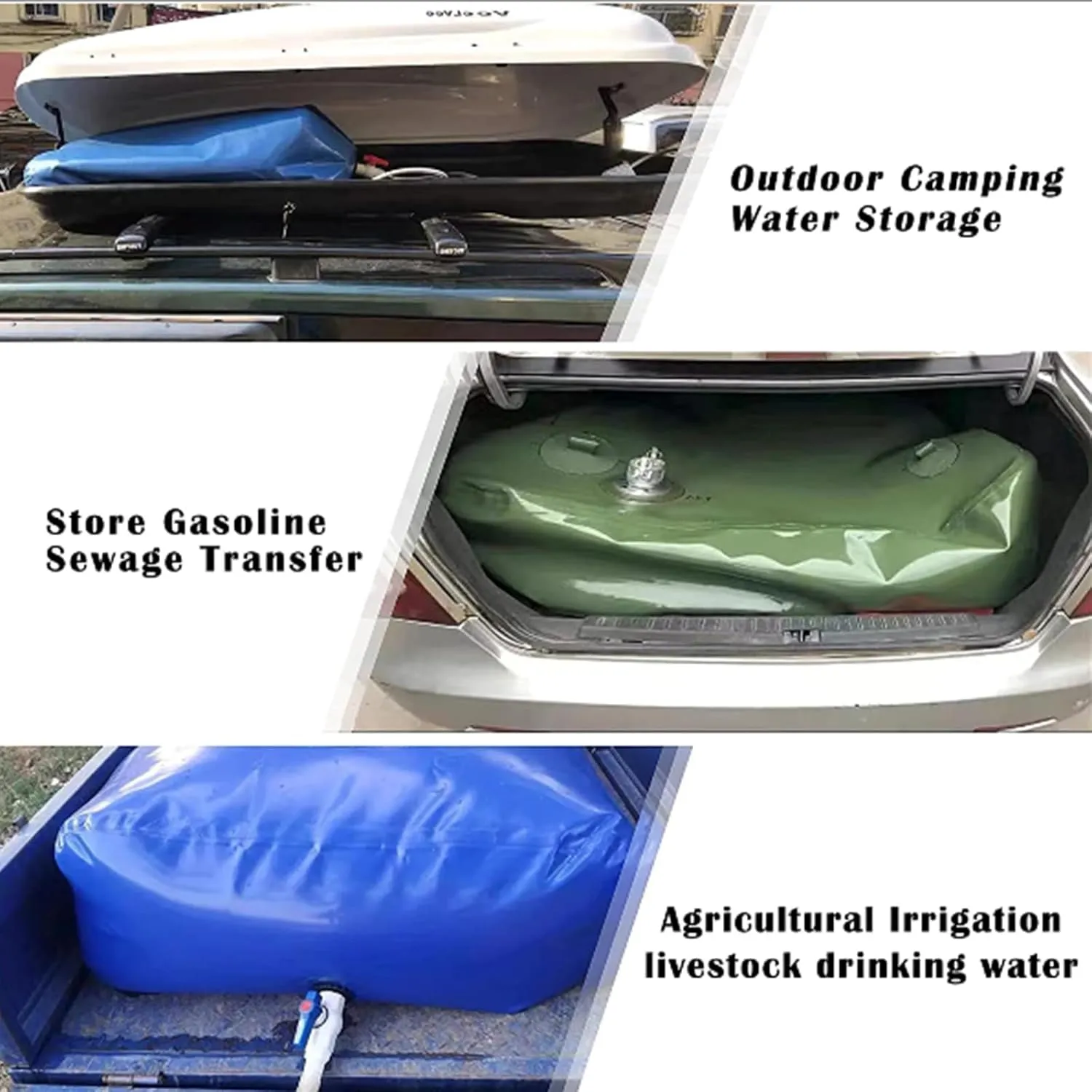 Summer Portable Water Collection Bucket, Storage Bag, Large Capacity Thickened Water Bag, Outdoor Portable Liquid Bag,240L