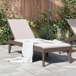 Sun Lounger Brown 73.2"x23.6"x11.4" PPpatio Camping Chairs Recliner Tanning chairSuitable for Garden Courtyard