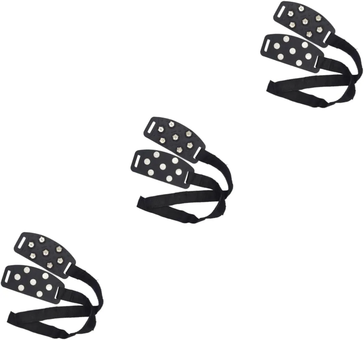 SUPVOX 4 Pcs Cleats Black Boots Ice Skates Boots Ice Spikes Shoe Spikes for Ice Crampon Cleat Ice Climbing