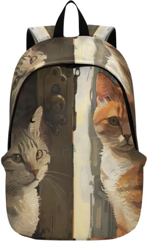 Suspicious Cats Laptop Backpack Men, Laptop Backpack 15.6 Inch, Multi Pocket Carry on Travel Backpack