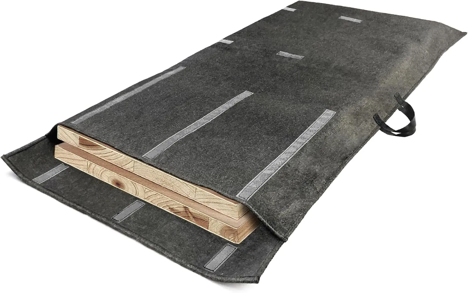 Table Leaf Storage Bag Padded 1 Pack, Thick Felt Dining Table Leaf Cover for Storage, Heavy Duty Table Leaf Bag Protector w/Adjustable Self-Adhesive Strap, Scratch Resistant, 51'' x 24''
