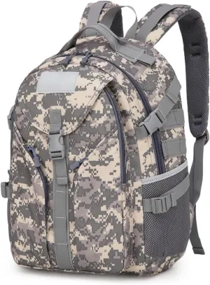 Tactical Backpack Military Molle Hiking 20-35L Outdoor tactical trekking trail camping mountaineering bag gray camouflage