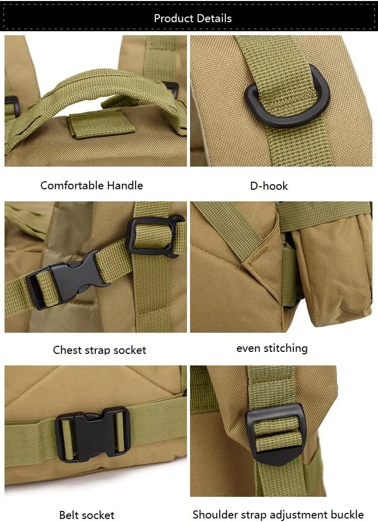 Tactical Backpack Military Molle Hiking 55L Outdoor mountaineering camping traveling camouflage tactical digital camouflage