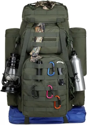 Tactical Backpack Military Molle Hiking 56-75L Outdoor Hiking Bag Backcountry Jungle Tactical Trekking Black