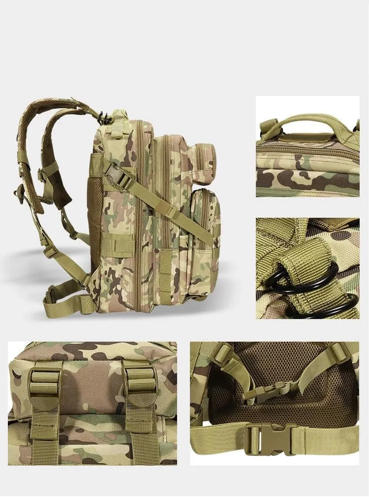 Tactical Backpack Military Molle Hiking Tactical camouflage black
