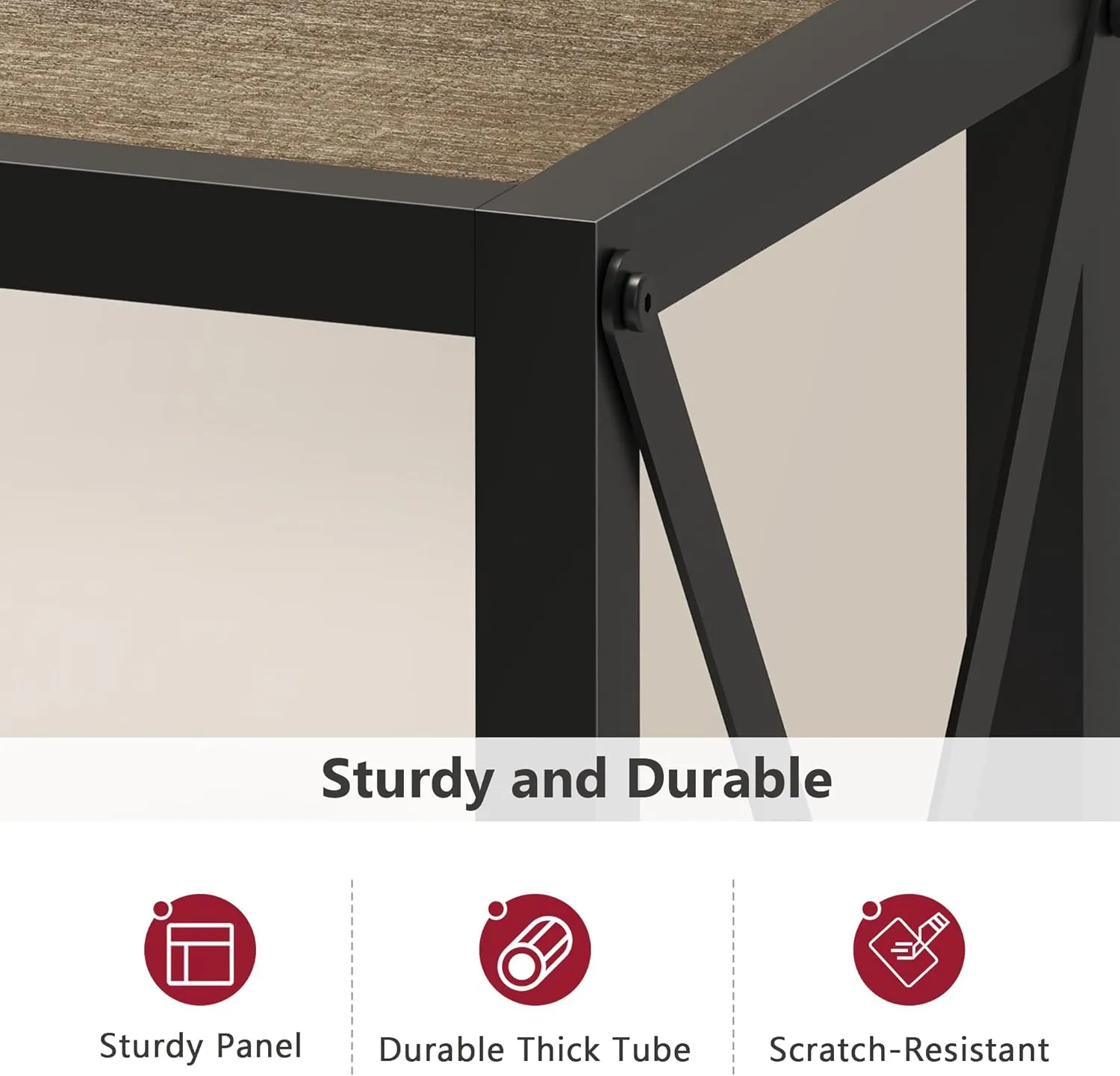 Tajsoon Console Table, 2-Tier Industrial entryway Table, 41.8”L Narrow Sofa Table with Shelves, Entrance Table for Entryway, Hallway, Living Room, Foyer, Corridor, Office, Grey & Black