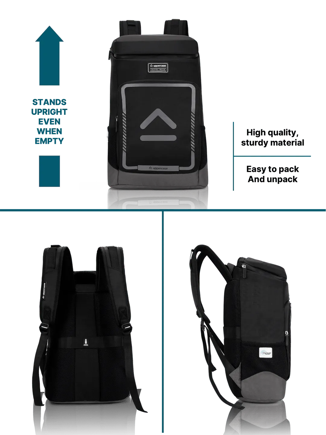 Tall Boy Black Backpack
