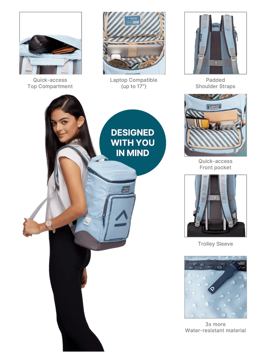 Tall Boy Light Blue Backpack