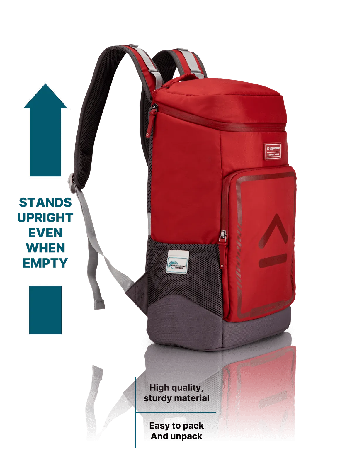 Tall Boy Red Backpack