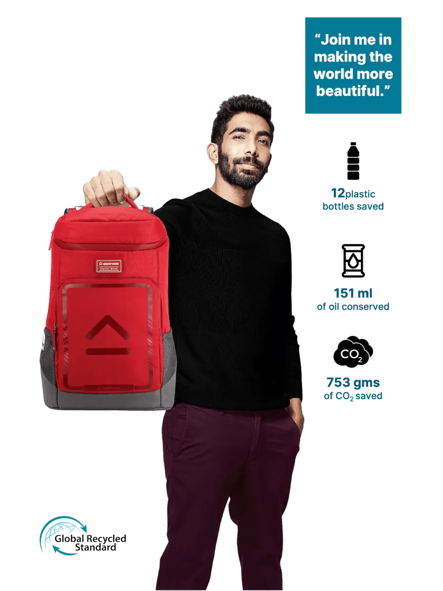 Tall Boy Red Backpack