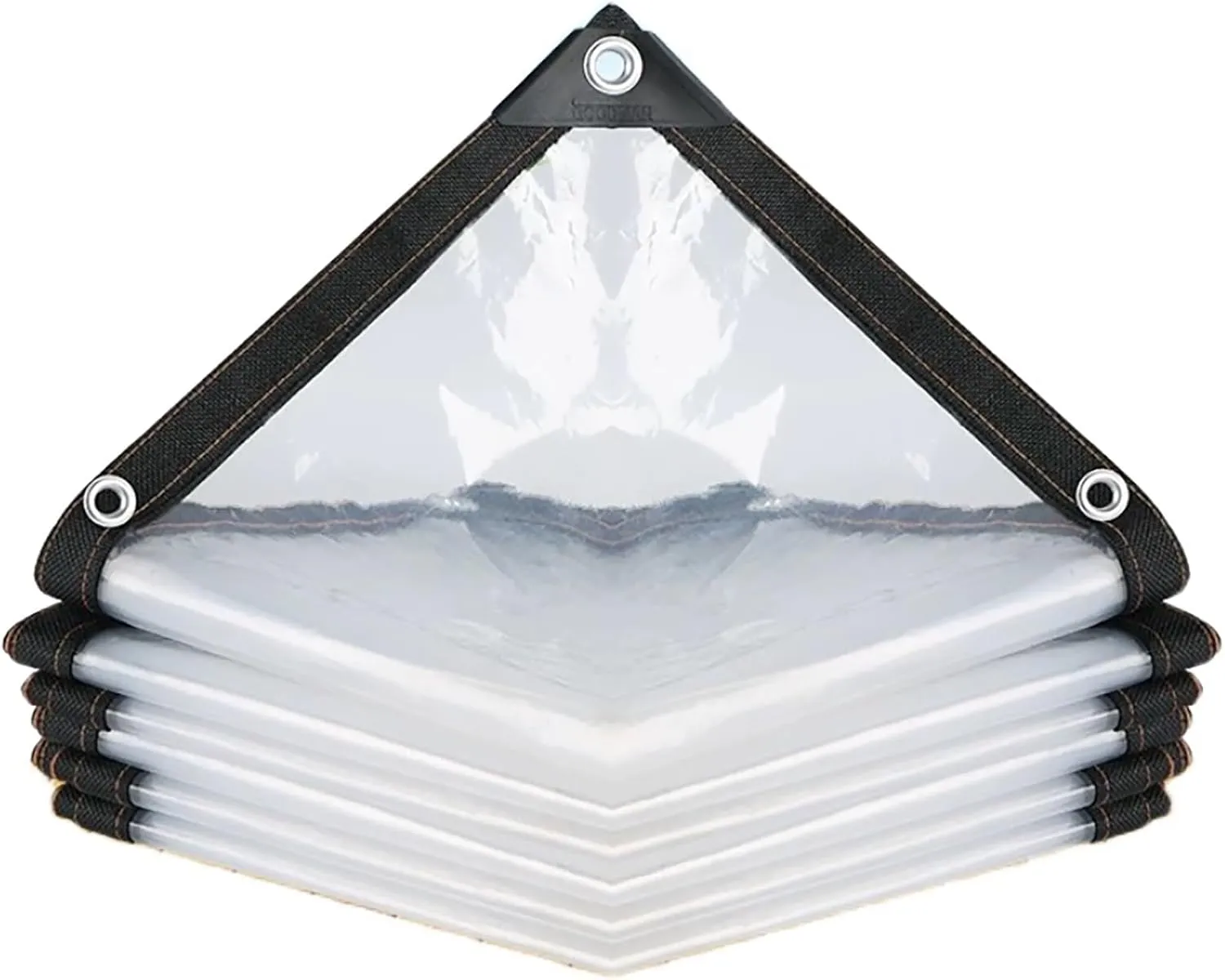 Tarpaulin Transparent of Patio,with Grommets and Cable Tie,for Patio Enclosure, Camping, Outdoor Tent Cover,Tear Resistant Cover,Plastic Tarpaulins(7x10 ft(2x3m))