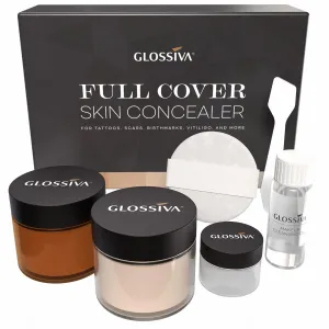 Tattoo Cover Up Makeup Waterproof Concealer For Dark Spots, Scars, Vitiligo, And More - 2x30ml - Use on Body, For Legs, for Men and Women (2x30ml)