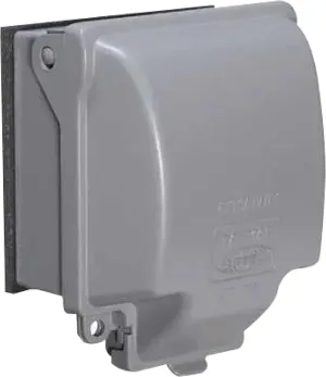 TayMac MX6200 RaynGuard Extra Duty Metal Weatherproof in-Use Cover, 2-Gang, Gray