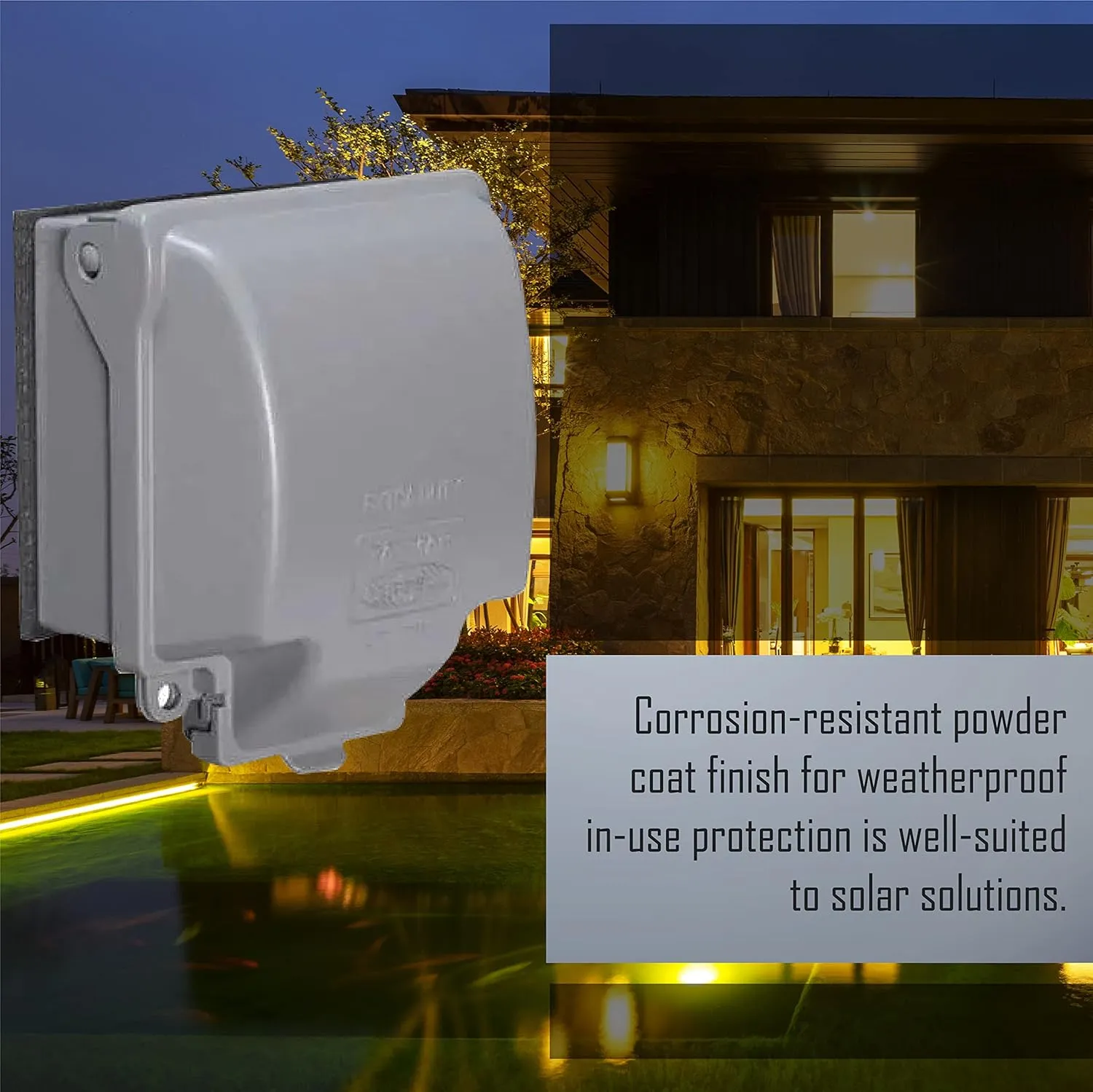TayMac MX6200 RaynGuard Extra Duty Metal Weatherproof in-Use Cover, 2-Gang, Gray