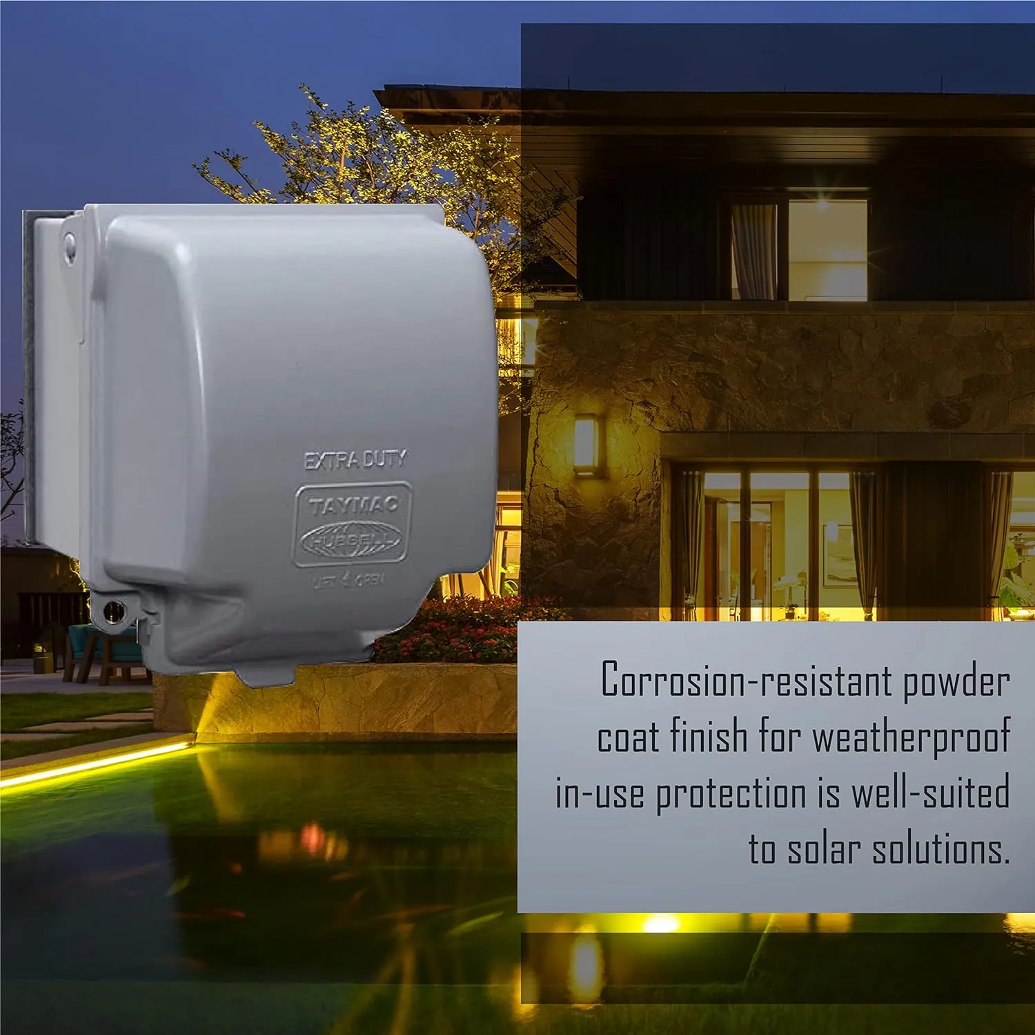 TAYMAC MX7200 RaynGuard Extra Duty Metal Weatherproof in-Use Cover, 2-Gang, Gray