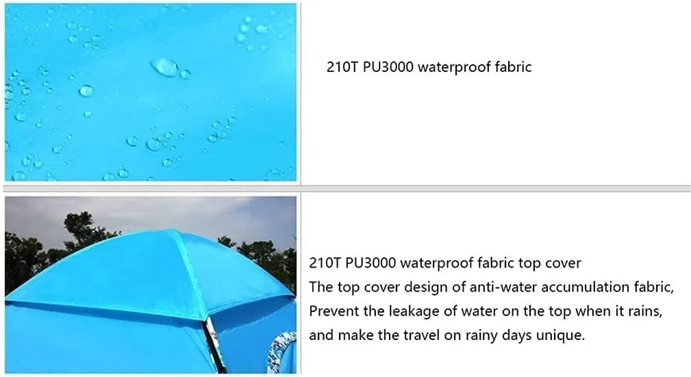 Tents for Camping Beach Tents Automatic Quick Opening Camping Tent Large Space Super Breathable Outdoor Tent 2-3 Person Rainproof Family Tents for Camping Hiking Traveling