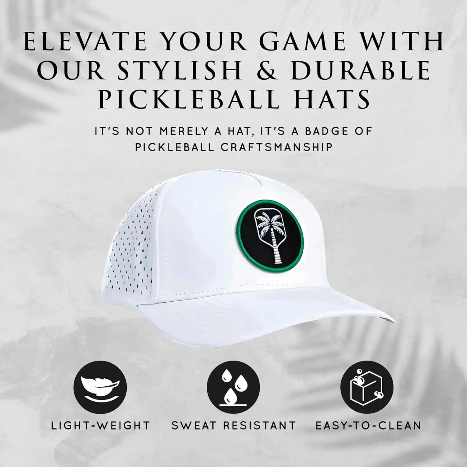The Daytime Performance Pickleball Hat-100% Waterproof,Sweat-Resistant & Lightweight-Performance Hats for Unisex