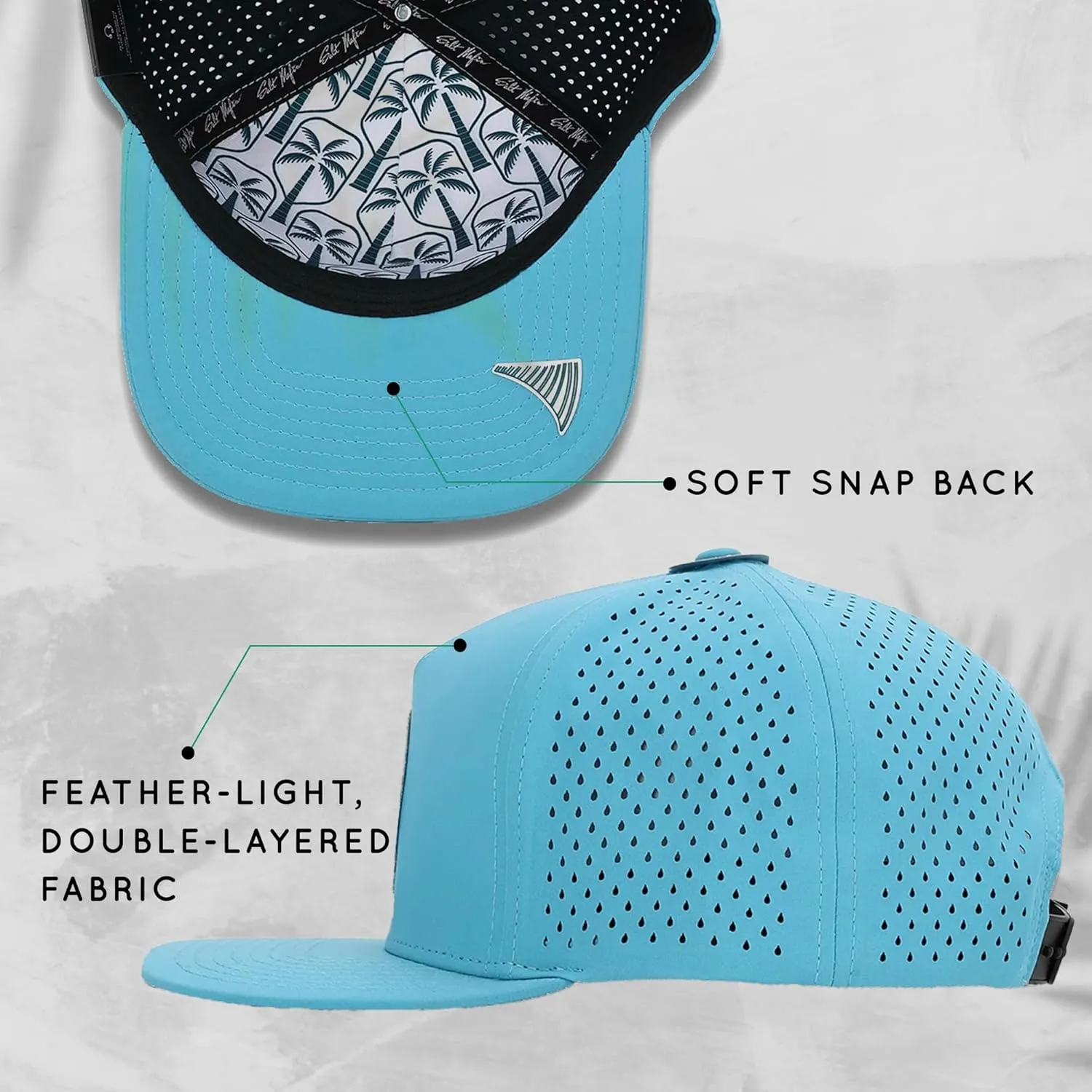 The Daytime Performance Pickleball Hat-100% Waterproof,Sweat-Resistant & Lightweight-Performance Hats for Unisex