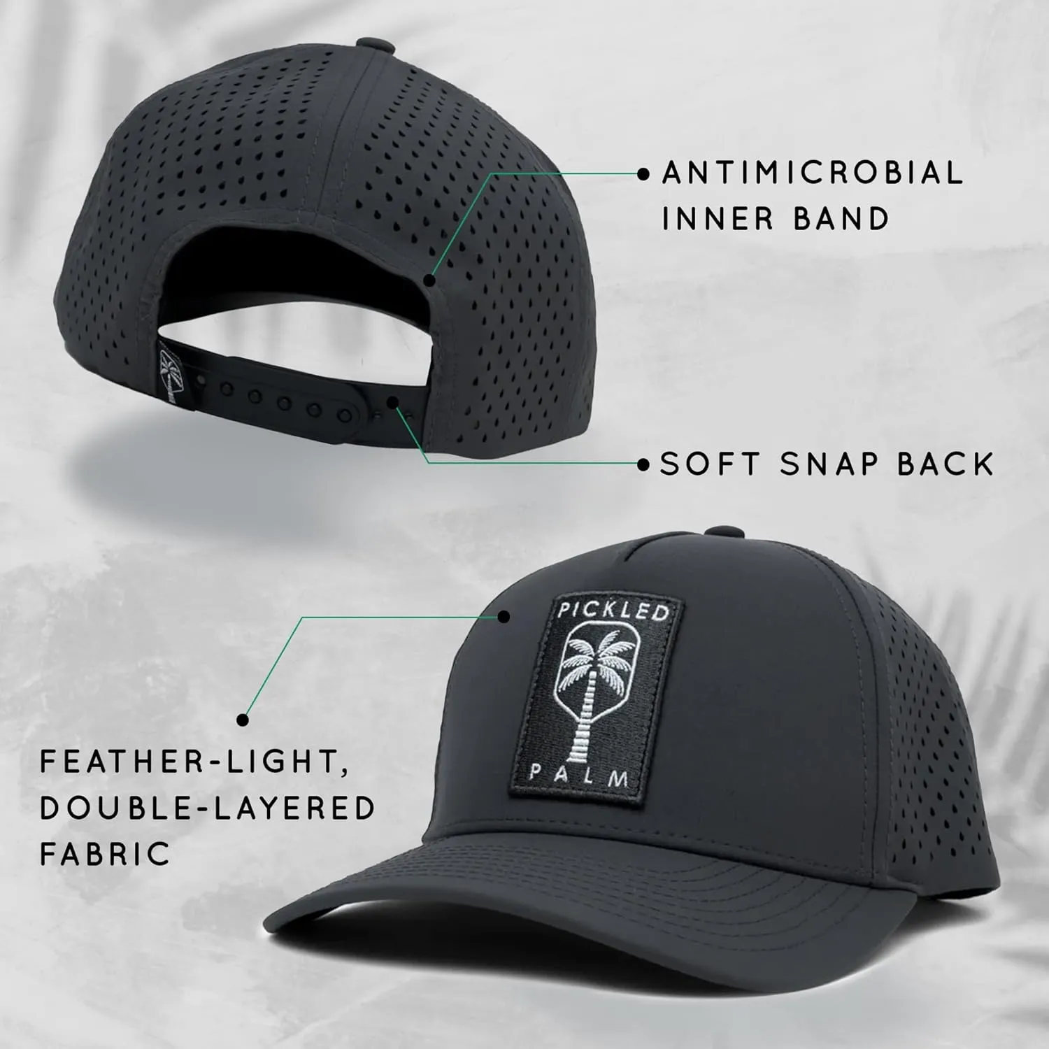 The Daytime Performance Pickleball Hat-100% Waterproof,Sweat-Resistant & Lightweight-Performance Hats for Unisex