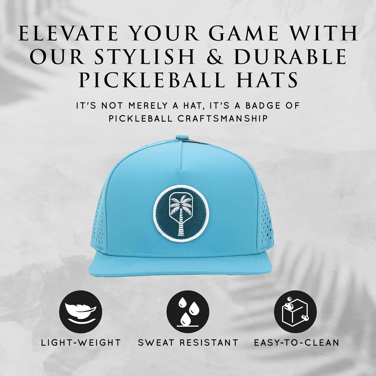 The Daytime Performance Pickleball Hat-100% Waterproof,Sweat-Resistant & Lightweight-Performance Hats for Unisex