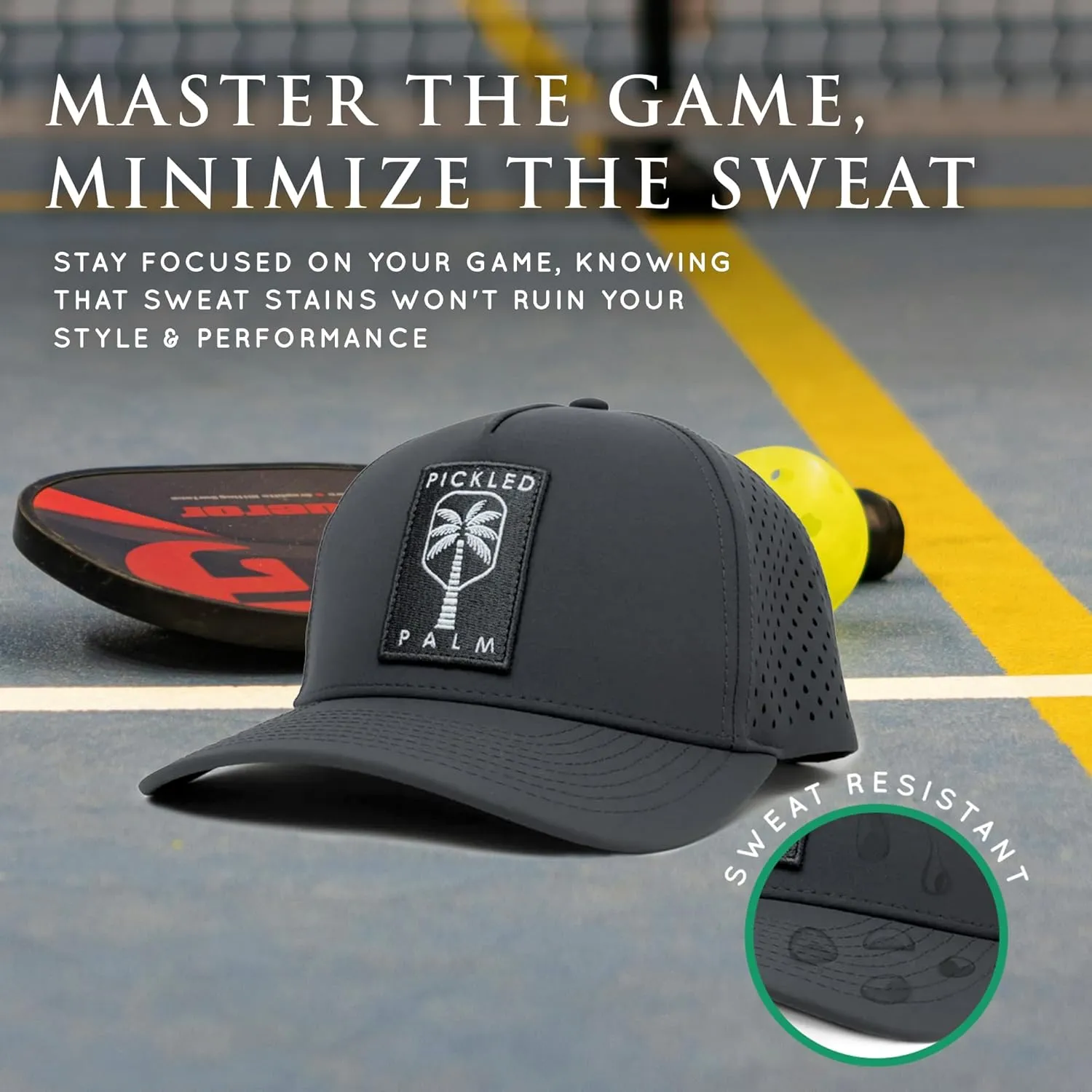 The Daytime Performance Pickleball Hat-100% Waterproof,Sweat-Resistant & Lightweight-Performance Hats for Unisex