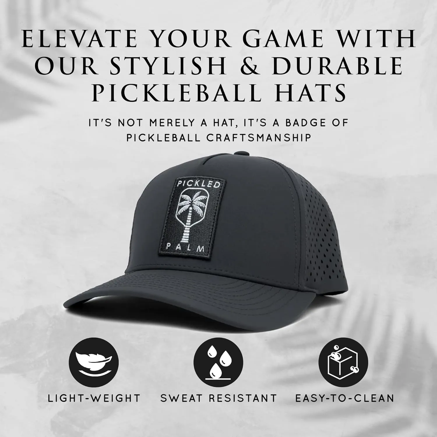 The Daytime Performance Pickleball Hat-100% Waterproof,Sweat-Resistant & Lightweight-Performance Hats for Unisex