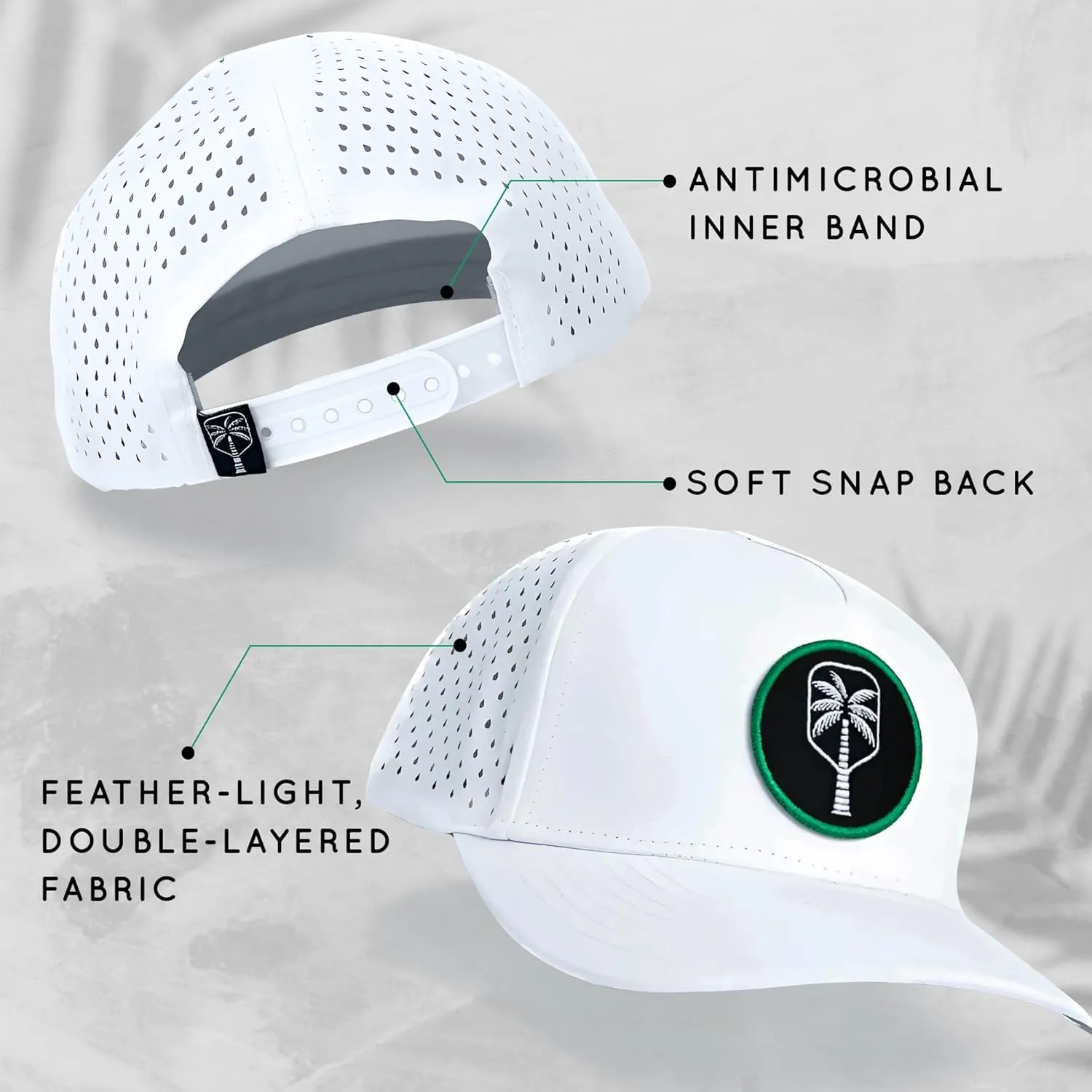 The Daytime Performance Pickleball Hat-100% Waterproof,Sweat-Resistant & Lightweight-Performance Hats for Unisex