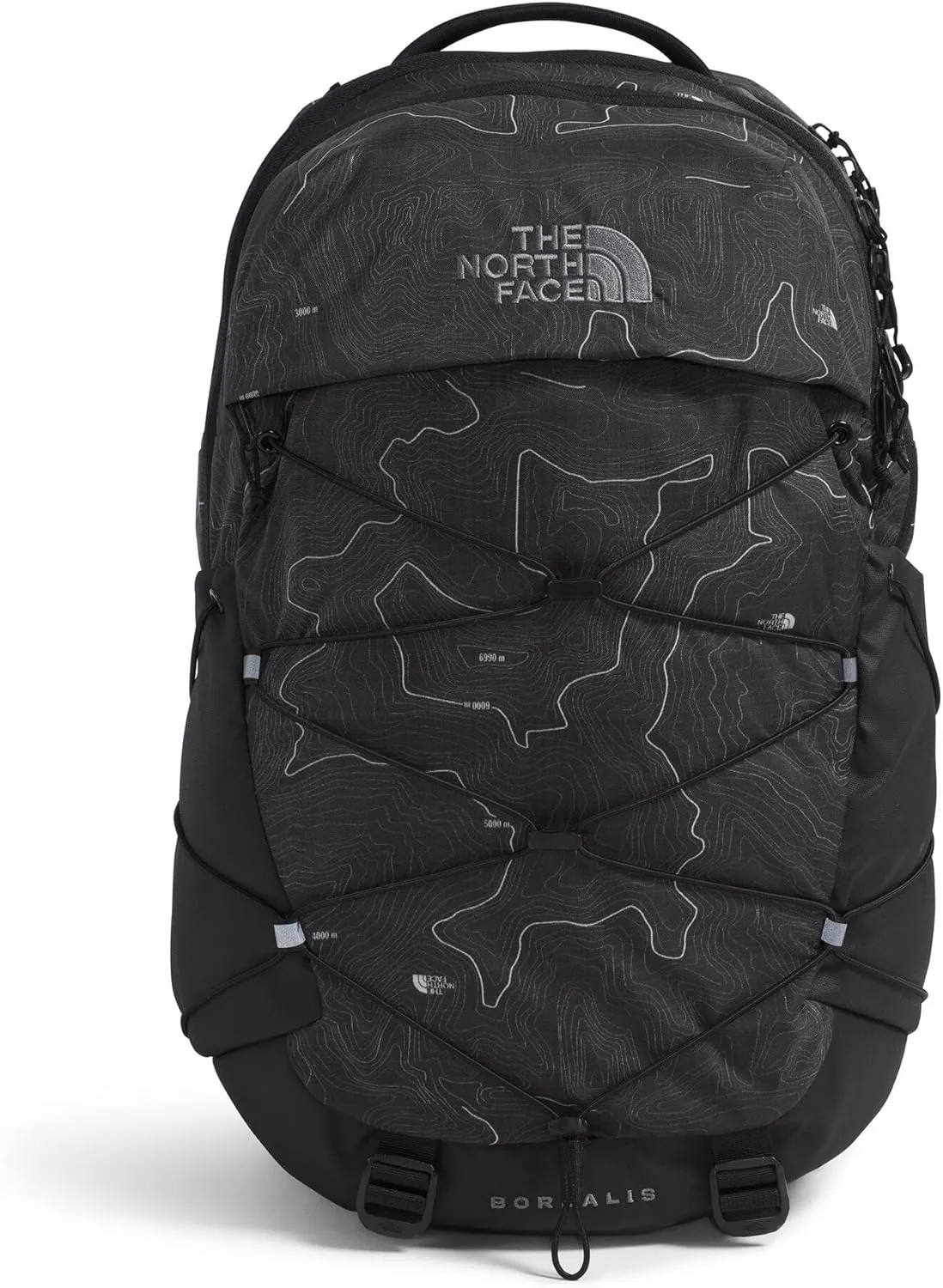 THE NORTH FACE Borealis Commuter Laptop Backpack - PFAS Free, TNF Black Topo Print/Smoked Pearl, One Size