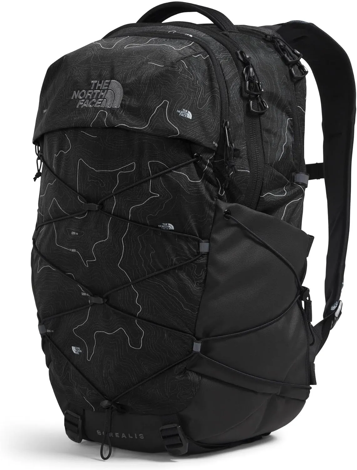 THE NORTH FACE Borealis Commuter Laptop Backpack - PFAS Free, TNF Black Topo Print/Smoked Pearl, One Size