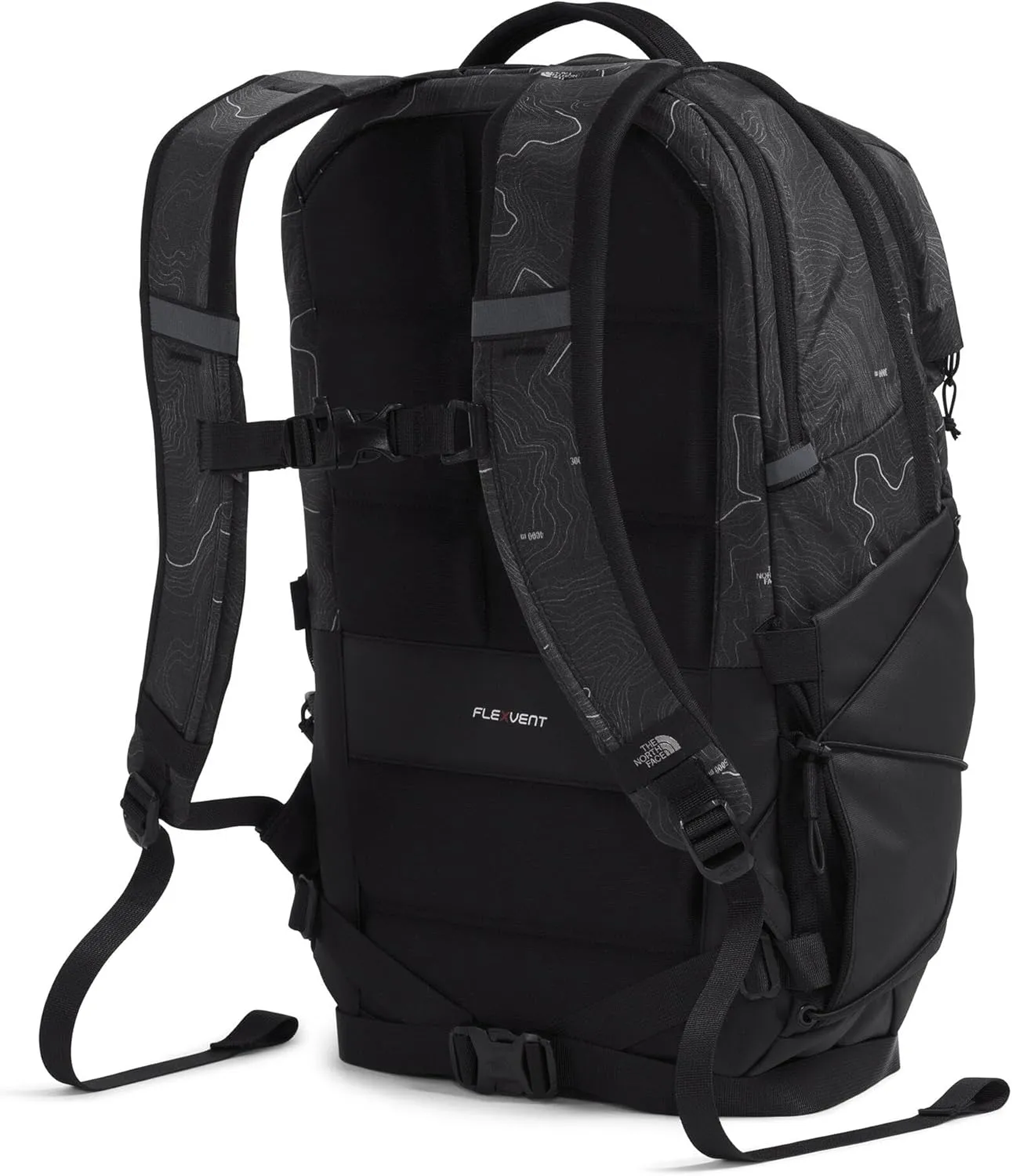 THE NORTH FACE Borealis Commuter Laptop Backpack - PFAS Free, TNF Black Topo Print/Smoked Pearl, One Size