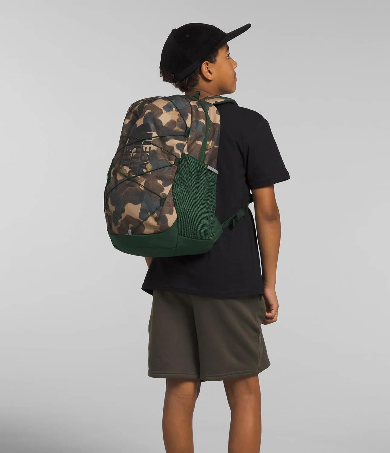 THE NORTH FACE Teen Court Jester Backpack, Utility Brown Camo Texture Print/Pine Needle/TNF Black, One Size