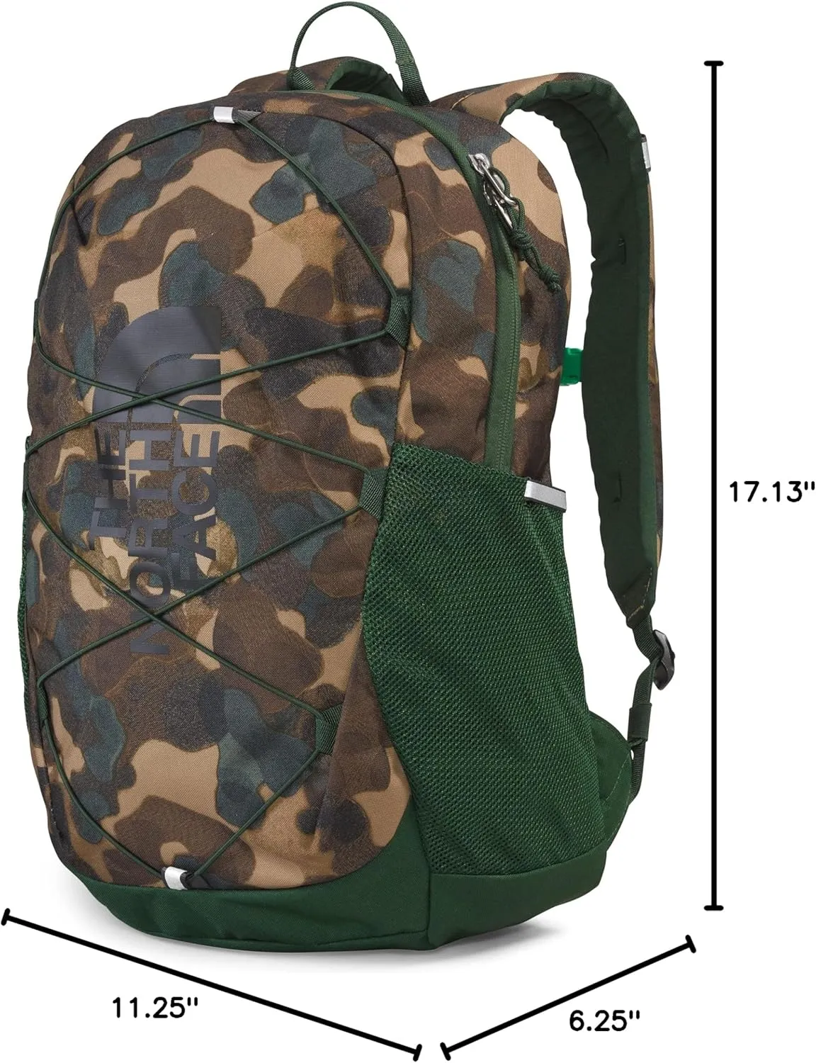 THE NORTH FACE Teen Court Jester Backpack, Utility Brown Camo Texture Print/Pine Needle/TNF Black, One Size