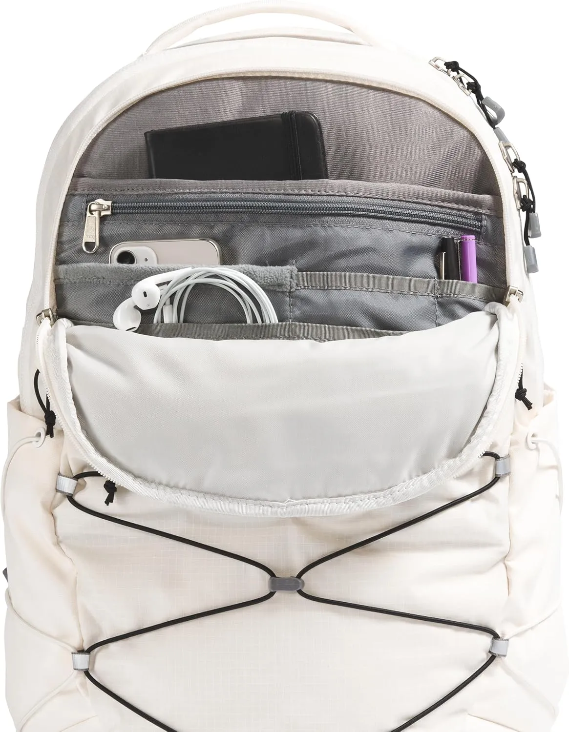 THE NORTH FACE Women's Borealis Commuter Laptop Backpack, Gardenia White/TNF Black-NPF, One Size