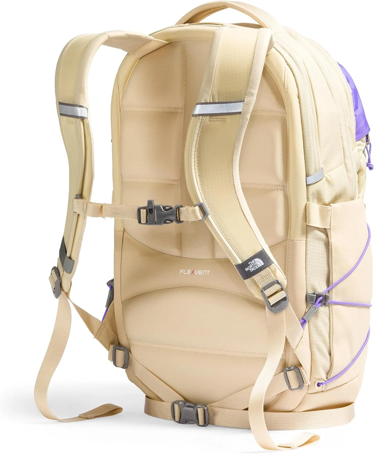 THE NORTH FACE Women's Borealis Commuter Laptop Backpack, Gravel/Optic Violet, One Size