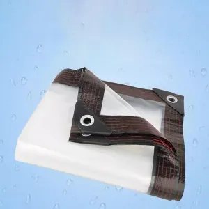Thickened Tear Resistant Clear Tarps Waterproof Transparent Tarpaulin,for Covering Henhouse Porch Canopy Plant Camping,Plastic Tarpaulins(7x13 ft(2x4m))