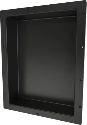 Tile Redi USA RN1620S-BI Redi Niche Single Recessed Shower Shelf, One Inner Shelf, 20" H x 16" W, Black