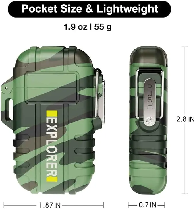 Torch Lighter, Refillable Butane Lighter, Windproof Outdoor Gas Lighter Adjustable Jet Flame Lighters, Fireplace Fireworks Grill Camping BBQ Lighter, Gifts for Men. Camouflage(Without Gas)