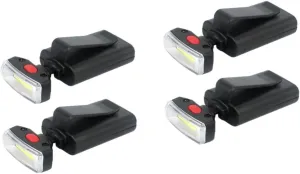 Toyvian 2sets Adjustable Angle Led Hat Lamp Clip Light for Camping Hiking and Home Use Wide Beam 2pcs*2