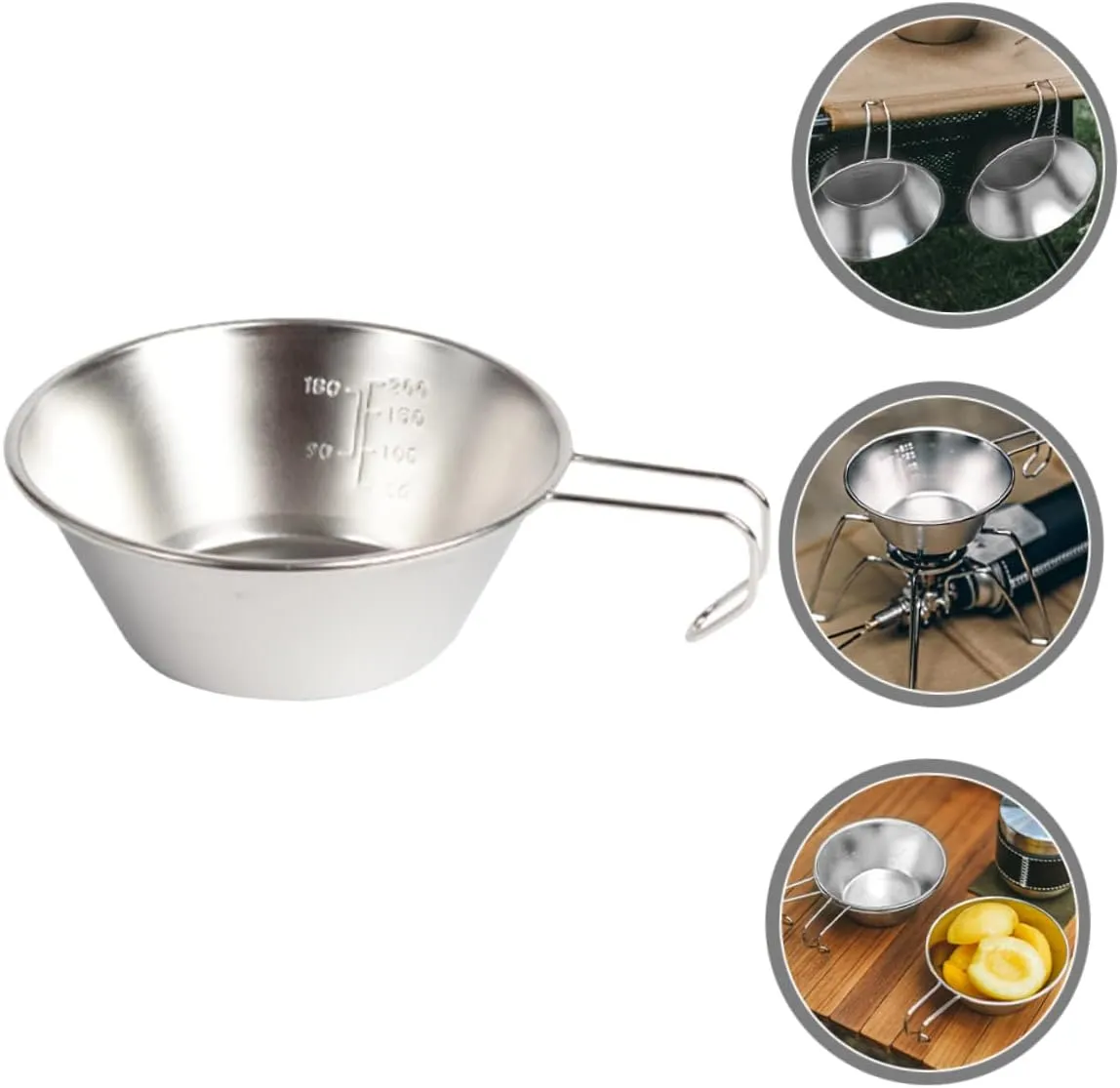 Toyvian Convenient Makgeolli Bowl Compact Water Cup for Camping Hiking and Picnics Durable Outdoor Accessory