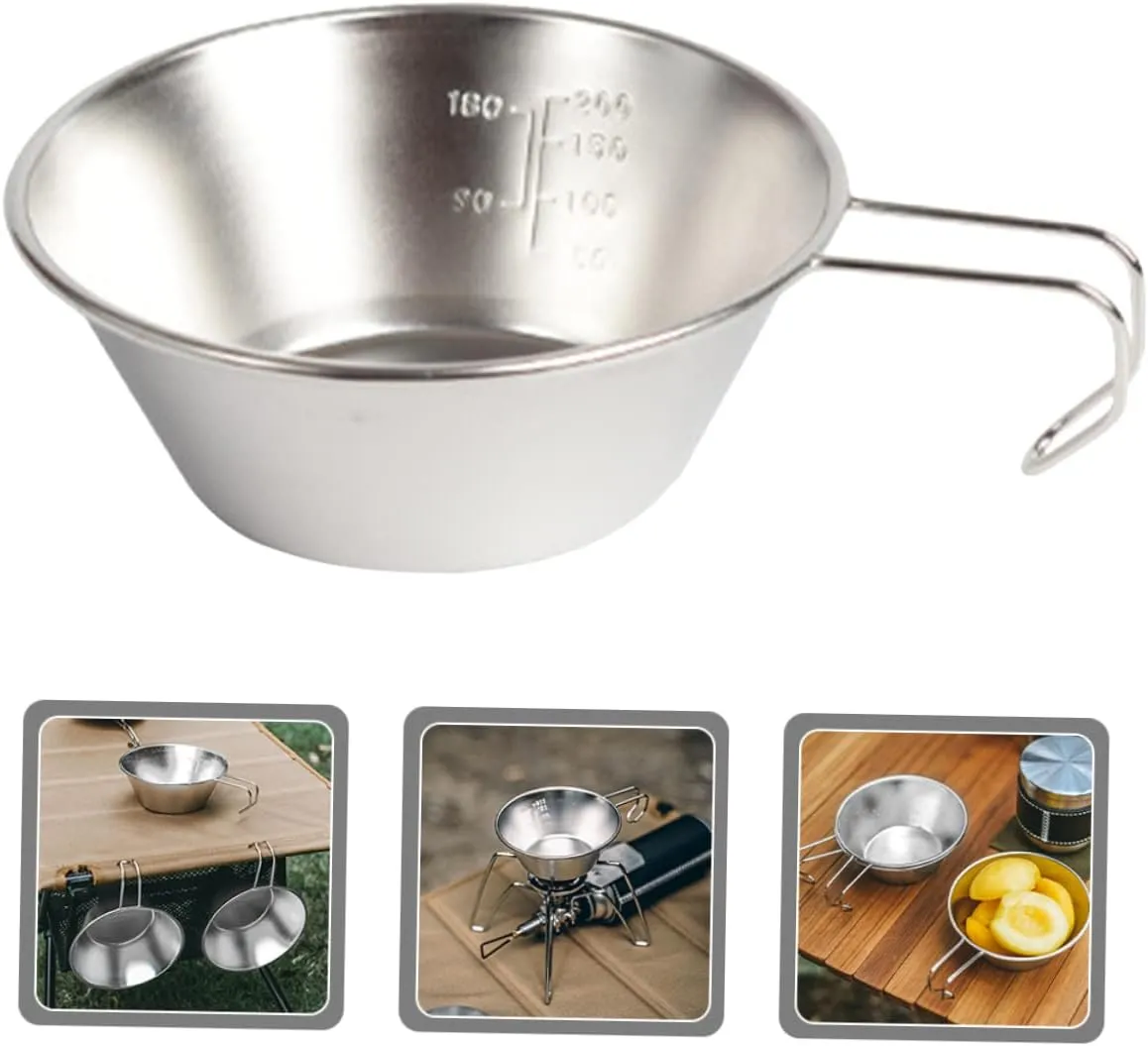 Toyvian Convenient Makgeolli Bowl Compact Water Cup for Camping Hiking and Picnics Durable Outdoor Accessory
