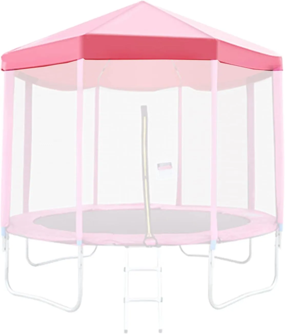 Trampoline Canopy, 12FT Trampoline Sun Shade Cover with Top Bracket, Outdoor Oxford Fabric Rainproof Trampolines Accessories, for Sunshine and Rain Snow,Pink,12FT