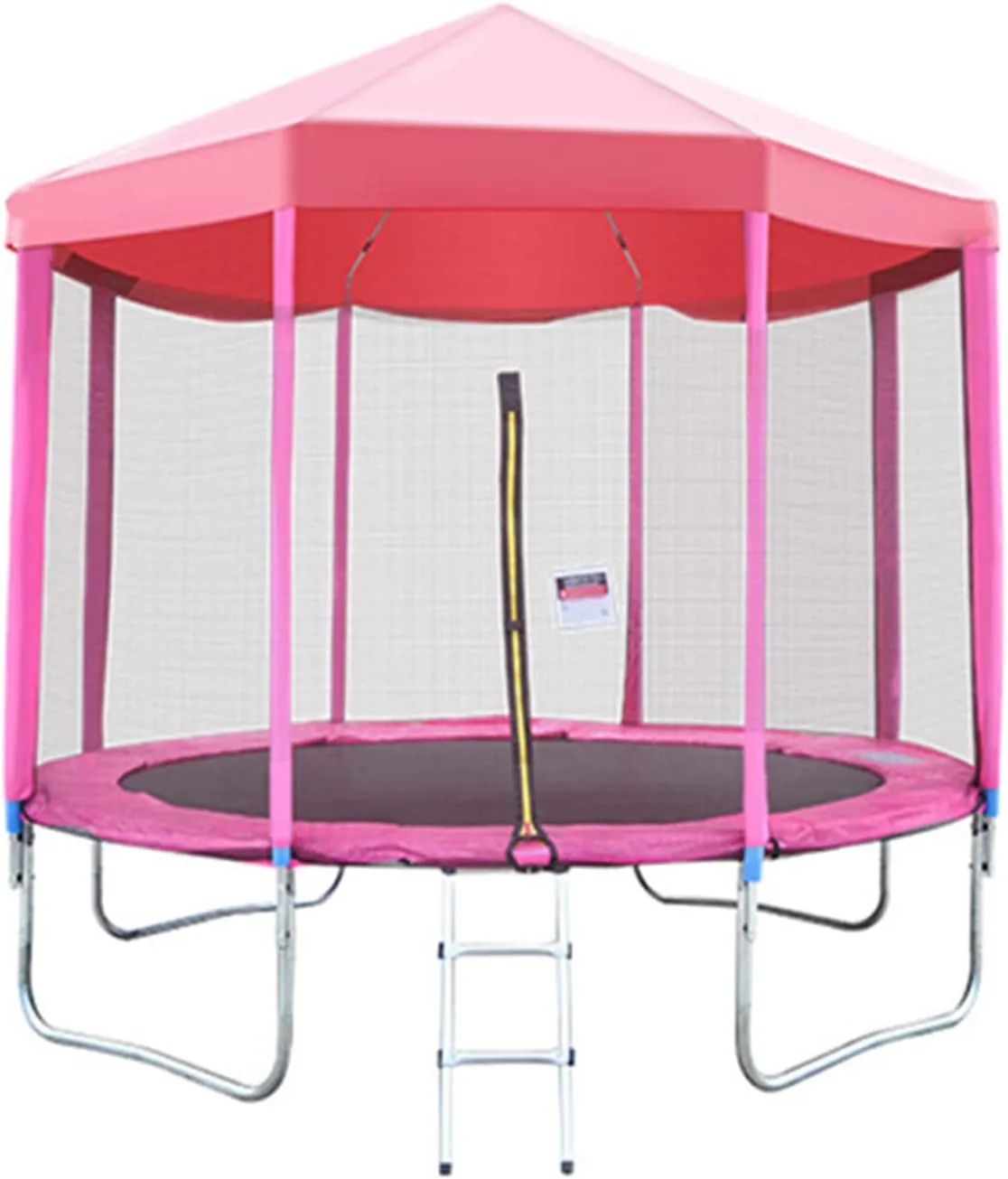 Trampoline Canopy, Oxford Fabric Trampoline Sun Shade Cover with Top Bracket, Outdoor Rainproof Trampolines Accessories, for Sunshine and Rain Snow,Pink,12FT