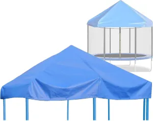 Trampoline Canopy Shade Cover Outdoor Backyard Waterproof UV-Proof Ceiling Trampoline Sun Protection Roof, Cover Canopy Only, Blue
