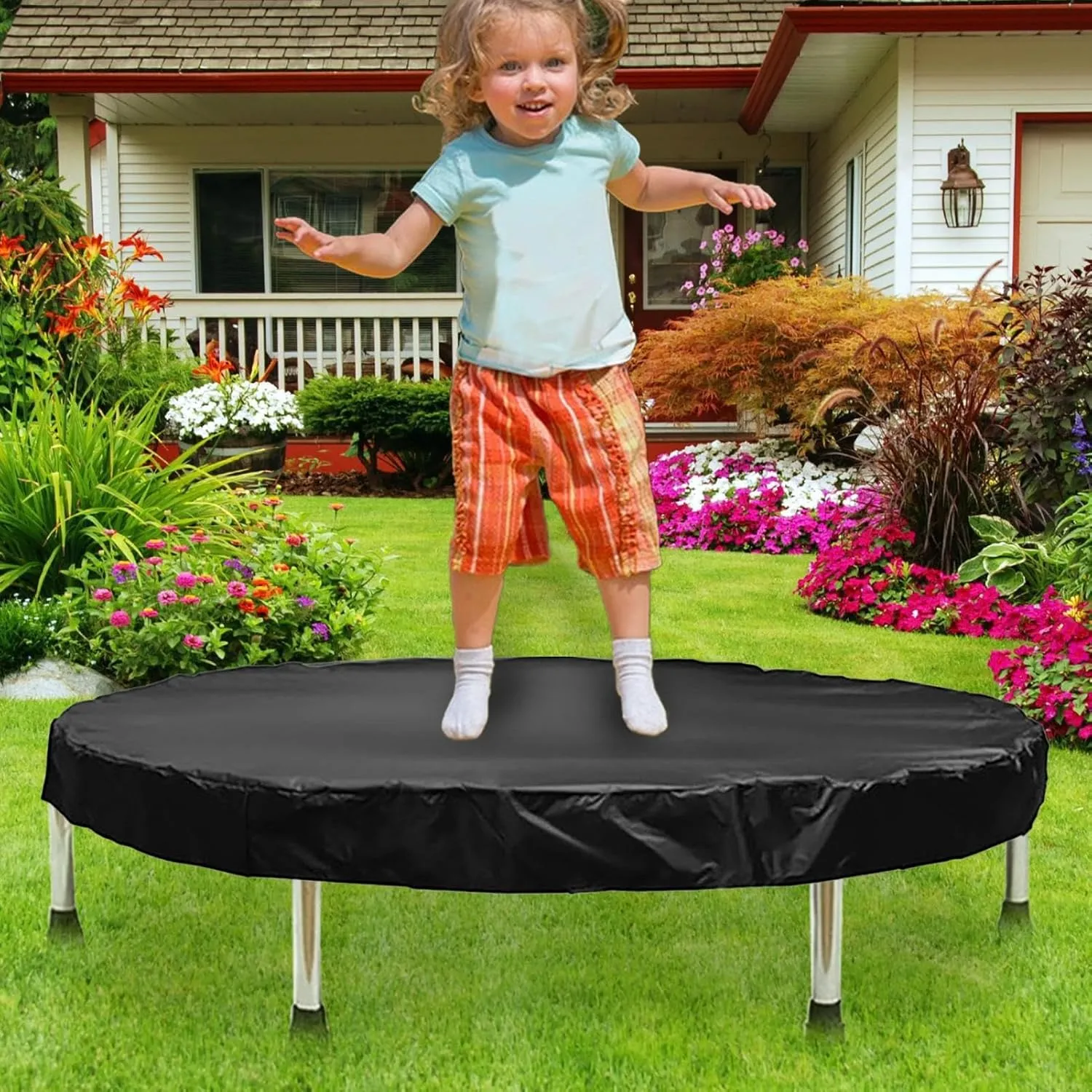 Trampoline Cover | Rainproof Trampoline Spring Cover | Trampoliné Replacement Safety Pad | Weatherproof Entertainment Equipment Accessories For Backyard Park Playground Indoors Outdoors