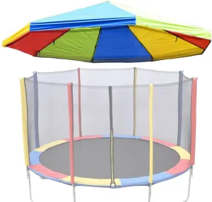 Trampoline Shade Cover Sun-Protection Anti-UV Trampolines Canopy Accessories for Outdoor Backyard Playground, Without Frame