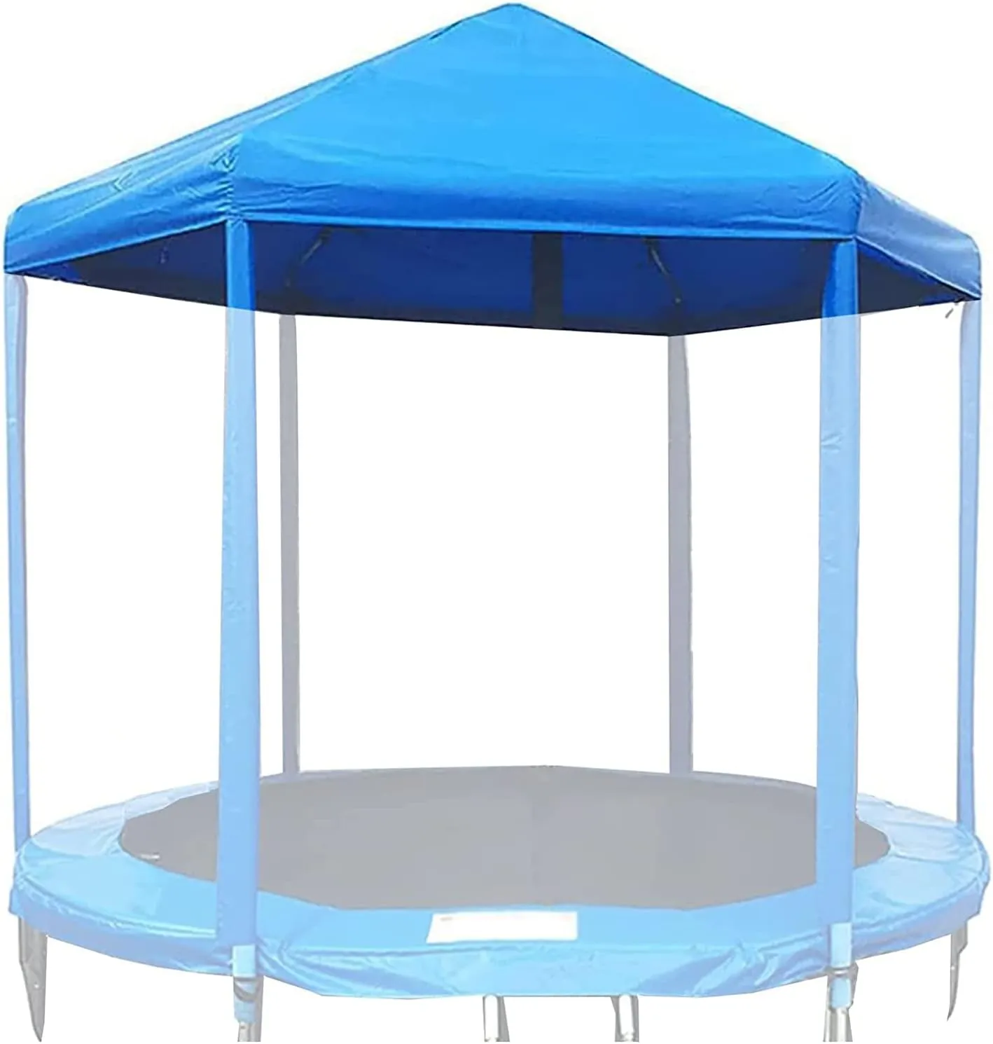 Trampoline Sun Shade Cover, Oxfabric Rainproof Trampoline Canopy Without Frame, Outdoor Trampoline Tent Sunshade Cover for Sunshine and Rain Snow,Blue,12 Ft/Blue/16 Ft
