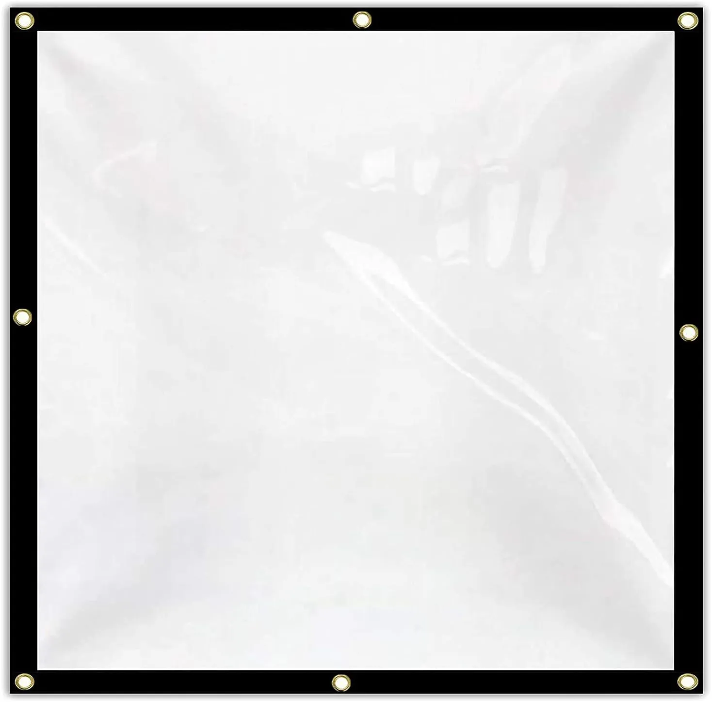 Transparent Tarpaulin, Garden Clear Waterproof Tarp Anti Freezing Rainproof Film Cloth Insulation Canopy PE Plastic Cover(15' x 21')