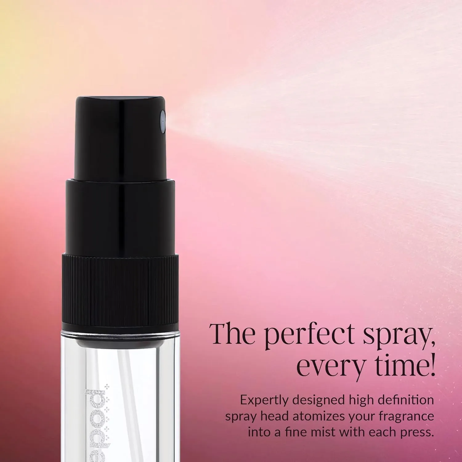 Travalo Pod Pure Perfume Atomizer | Genie-S Refillable System | Travel TSA Approved | Reusable and Airtight Easy-Fill Mini Pump Sprayer | Lightweight Clear Body Fun Colorful Lid | Silver | 0.17oz